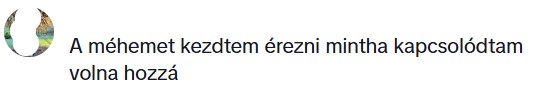 Visszajelzés egy TikTok-videó alatt, ahol sokan bizsergést és gyógyító energiát éreztek Edina festményén keresztül.