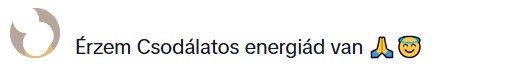 Visszajelzés egy TikTok-videó alatt, ahol sokan bizsergést és gyógyító energiát éreztek Edina festményén keresztül.