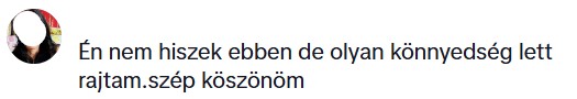 Visszajelzés egy TikTok-videó alatt, ahol sokan bizsergést és gyógyító energiát éreztek Edina energiaátadásán keresztül.