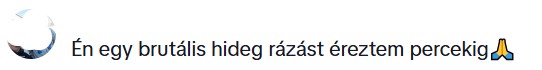 Visszajelzés egy TikTok-videó alatt, ahol sokan bizsergést és gyógyító energiát éreztek Edina energiaátadásán keresztül.